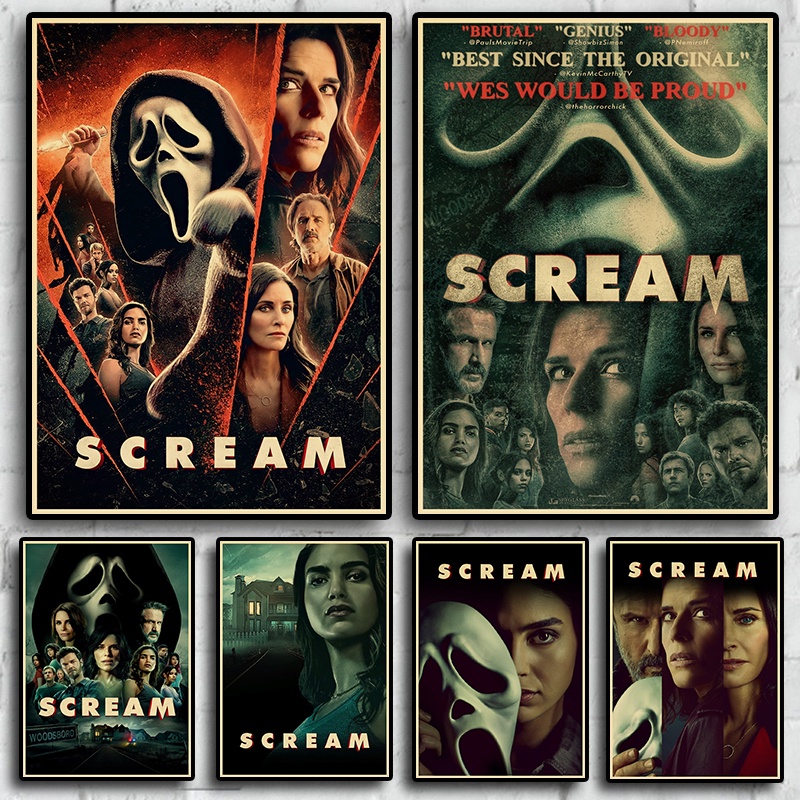 โปสเตอร์ภาพวาดสยองขวัญ อเมริกัน วินเทจ คราฟท์ ตกแต่งผนังห้อง บาร์ คาเฟ่