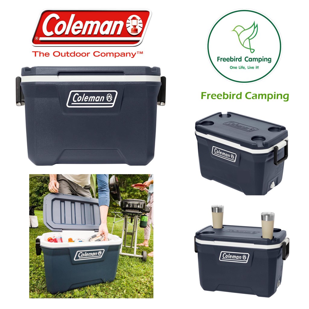 COLEMAN Hard Ice Chest Cooler Blue Nights กระติกน้ำแข็ง โคลแมน 52qt 49ลิตร Camping แคมปิ้ง tent เต็น