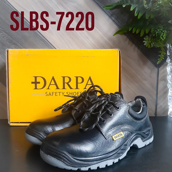 ?[ลดสุดแรงแค่ 7 วัน] รุ่น SLBS-7220 รองเท้าเซฟตี้หัวเหล็ก DARPA SAFETY SHOES (หุ้มส้น) ทำจากหนังแท้+พื้นพียูPUกันลื่น