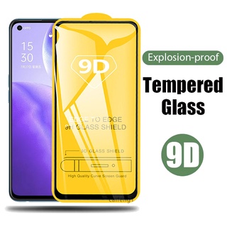 ฟิล์มกระจกสำหรับรุ่นhone แบบเต็มจอ 9D ทุกรุ่น OPPO Reno 8T 8Z 8 7 7Z 6 6Z 5 4 SE 3 Pro 5F 5Z 2 2F 2Z 10x Zoom Reno8T Reno8 Reno7 Reno6 5G 4G 2022 2023