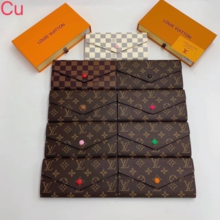 MS LV /cu กระเป๋าสตางค์ใบยาว กระเป๋าแบรนด์เนม กระเป๋าปั้มแบรนด์👛