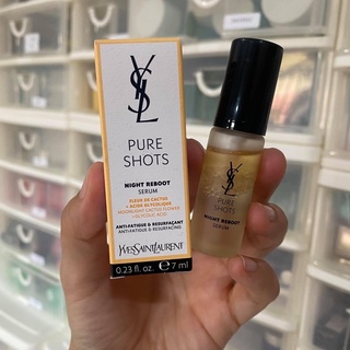 พร้อมส่ง Ysl pure shots night reboot serum ขนาดทดลอง 7ml