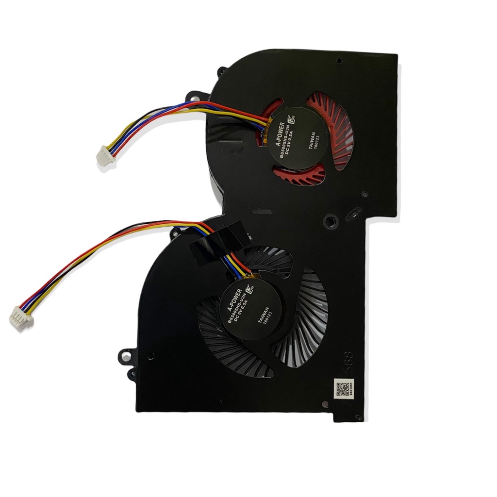 BS5005HS-U3I/U3J CPU GPU Ventole di raffreddamento per MSI GS65 GS65VR MS-16Q4 P65 P75 GS75 17G1 16Q4-G-CW Notebook PC Ventola di raffreddamento del radiatore  7