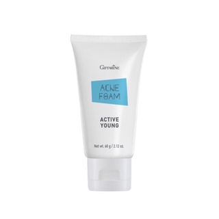 โฟมล้าหน้าป้องกันสิว แอคทึฟ ยัง(Giffarine)Active Yong Acne Foam *ขนาด 60 กรัม*