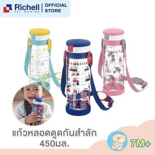 Richell (ริเชล) แก้วหลอดดูดกันสำลัก คว่ำไม่หก รุ่น AQULEA