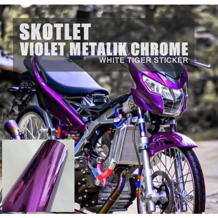 UNGU รถจักรยานยนต์สติกเกอร์ SKOTLET VIOLET CHROME VIOLET CROM INFITY เท่านั้น CHROME สีม่วง SKOTLET 