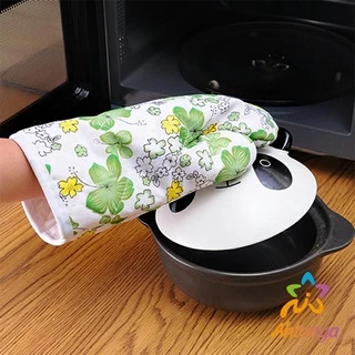 Ahlanya ถุงมือกันความร้อน ถุงมือไมโครเวฟ จัดเก็บสะดวก จัดส่งคละลาย Cooking gloves