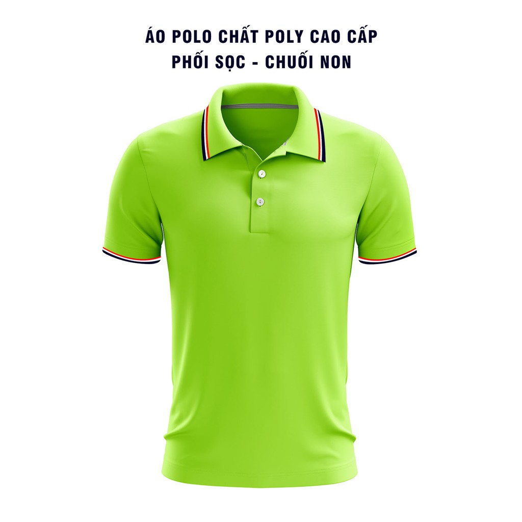 STRIPED POLY POLO SHIRT - YOUNG BANANA BT2