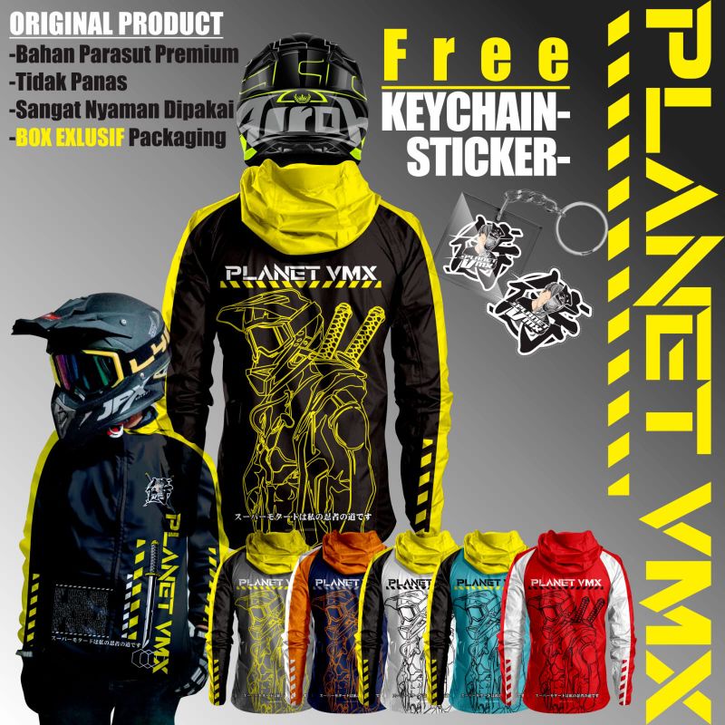 Super MOTO RACING PARACHUE JACKET แจ็คเก็ต SUNMORI JACKET แจ็คเก็ตการขี่ผลิตภัณฑ์ดั้งเดิม PLANET VMX