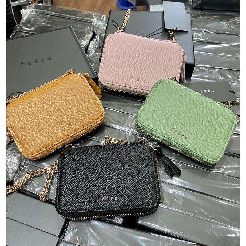 [PW4-16500019] EWALLET LEATHER ZIP MINI CROSSBACK WALLET BAG