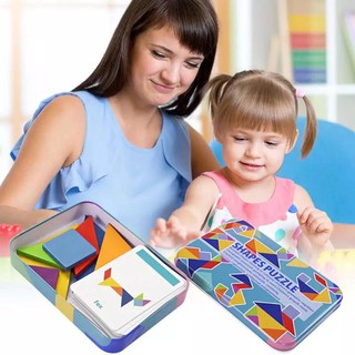 pcs/9pcs Wooden Tangram Jigsaw Toys Training Puzzle Cognitive Children 006