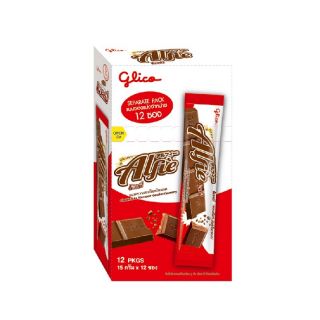 กูลิโกะ แอลฟี่ รสช็อกโกแลต ขนาด 15กรัม/ซอง ยกกล่อง 12ซอง GULICO ALFIE CHOCOLATE