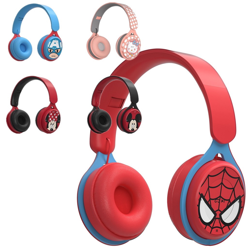 Disney Marvel หูฟังบลูทูธไร้สาย พร้อมไมโครโฟน ลายสไปเดอร์แมน กัปตันอเมริกา มิกกี้เมาส์ สําหรับเด็ก ราคา ถูกที่สุด ดีลบีเคเค รูปภาพหลัก