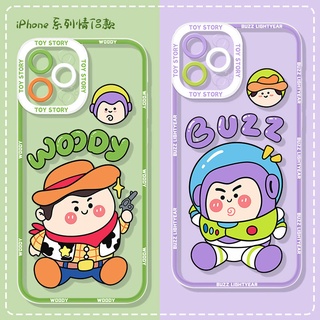เคสโทรศัพท์มือถือแบบนิ่ม Tpu ใส กันกระแทก กันรอยกล้อง ลาย Toy Story แฟชั่น สําหรับ iPhone 11 12 13 pro max XS X XR XSMax 7 8 6 6s plus SE 2020