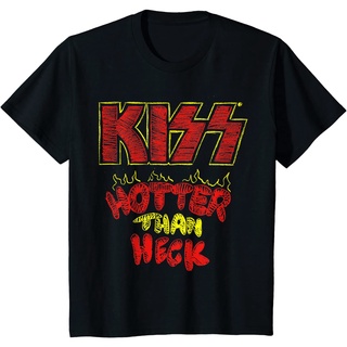 เสื้อยืด พิมพ์ลาย KISS Hotter than Heck สําหรับเด็ก และผู้ใหญ่Size S-5XL