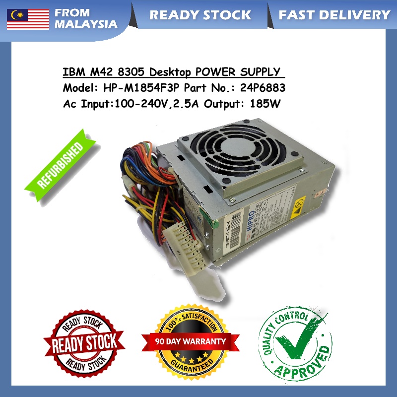 IBM M42 8305 NetVista แหล่งจ่ายไฟเดสก์ท็อป PSU 185W (HP-M1854F3P 24P6882 24P6883 API1PC11)