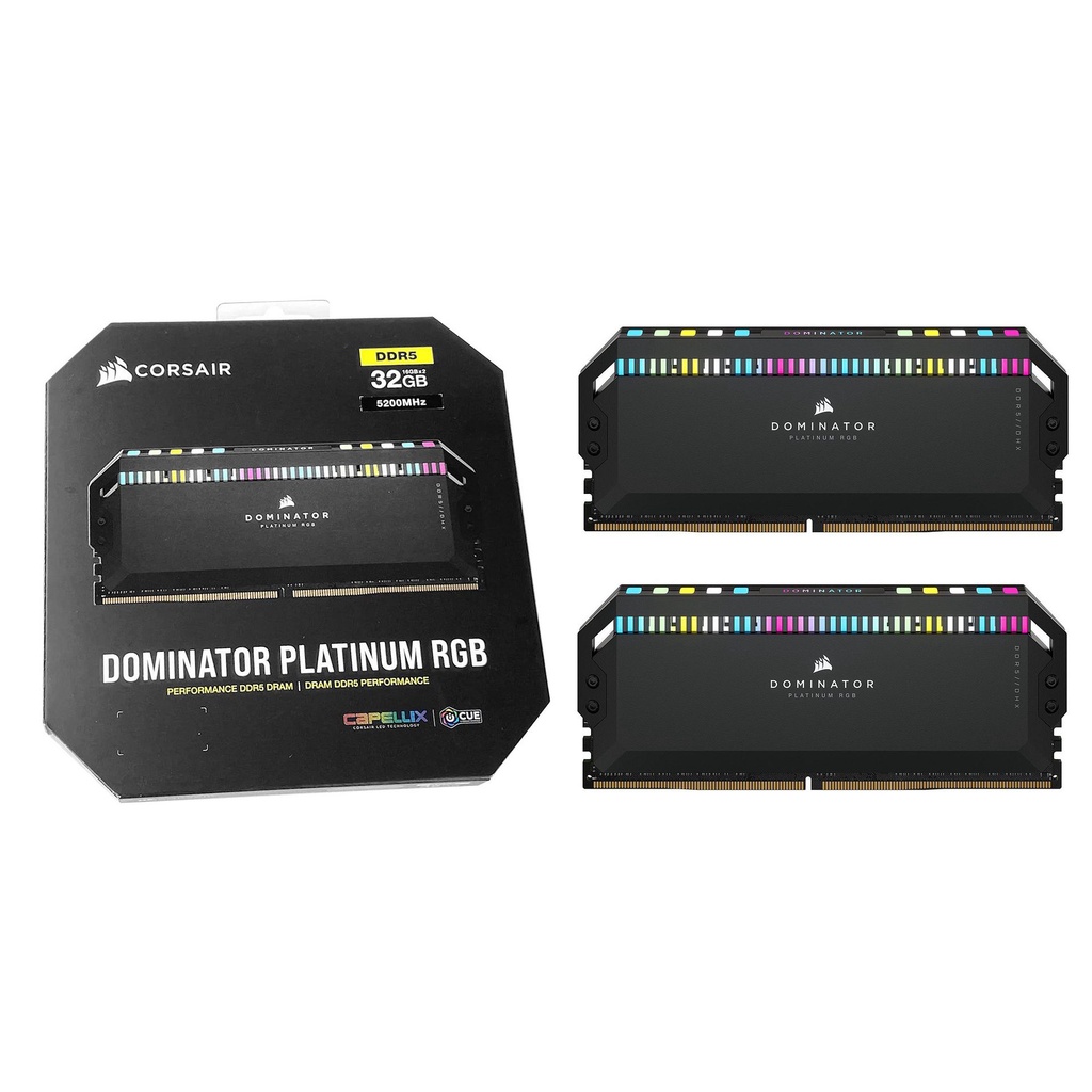 Corsair Dominator Platinum RGB 32GB (2 x 16GB) DDR5 DRAM 5200MHz C40 Memory Kit