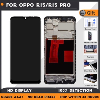 อะไหล่หน้าจอสัมผัสดิจิทัล LCD AMOLED 6.28 นิ้ว พร้อมกรอบ สําหรับ Oppo R15 CPH1835 Oppo R15 Pro CPH1833