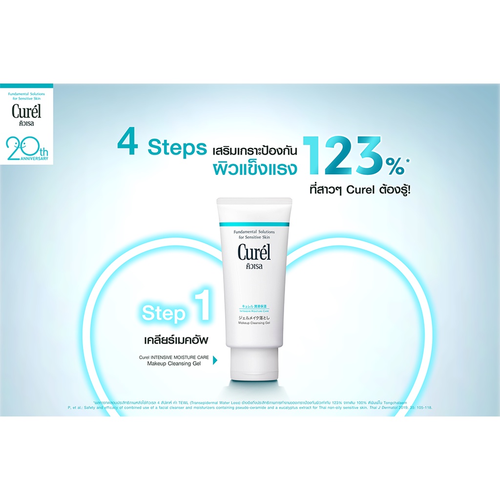 Curel Intensive Foaming Wash คิวเรล อินเท็นซิฟ เจล ออยล์ ล้างเครื่องสำอางค์ ล้างเมคอัพ