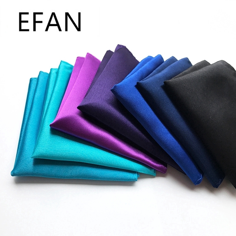 คุณภาพสูงแฟชั่นผู้ชายs สีทึบกระเป๋าสแควร์ผ้าเช็ดตัวผ้าเช็ดหน้า Hanky สําหรับงานแต่งงาน 20*20 ซม.เรียบง่าย