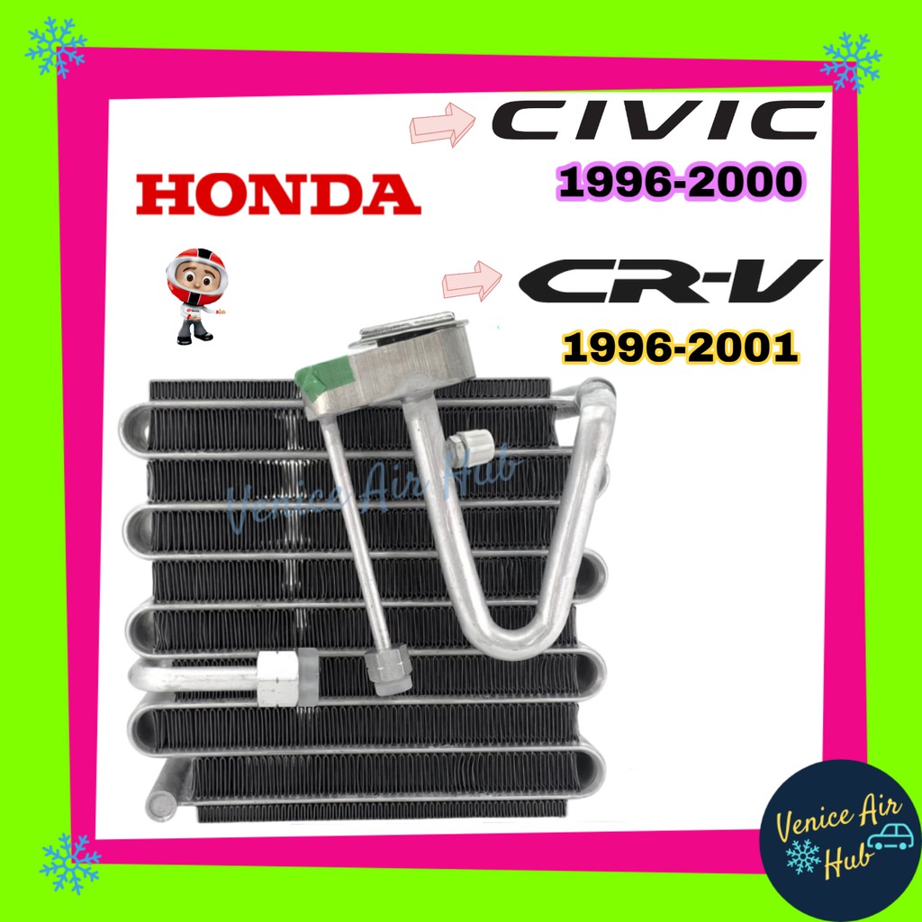 คอล์ยเย็น ตู้แอร์ HONDA CIVIC 96 V-TEC CRV 1996 ตาโต ฮอนด้า ซีวิค ซีอาร์วี เวอร์เท็กซ์ เกรดอย่างดี คอล์ยแอร์ แผง