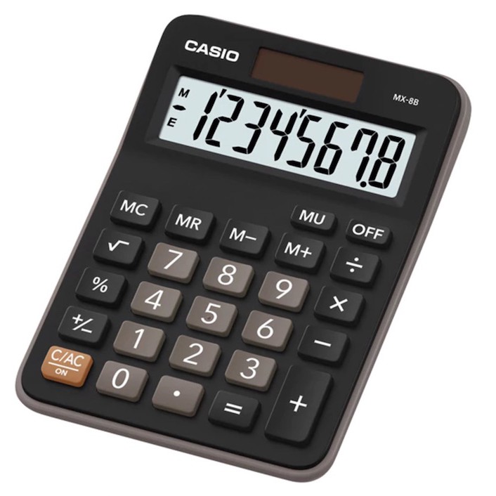 เครื่องคิดเลขตั้งโต๊ะ 8หลัก casio mx-8b ของใหม่ ของแท้