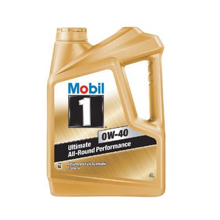 🔥The Best!! MOBIL1 น้ำมันเครื่องเบนซิน รุ่น 0W-40 ขนาด 4 ลิตร สีทอง