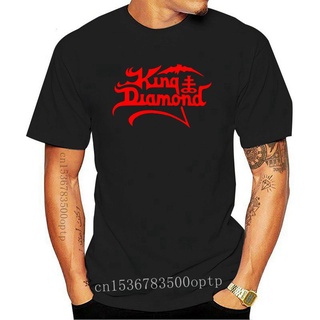 เสื้อยืดสีขาวเสื้อยืดแขนสั้น พิมพ์ลายโลโก้วงดนตรี KING DIAMOND สีขาว ไซซ์ S ถึง 3XL OC1 สําหรับผู้ชายS-4XL