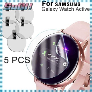 5 Pcs Soft TPU Clear Full Coverage Ultra Thin Smart Watch Film Cover Screen Protector For Samsung Galaxy Watch Active