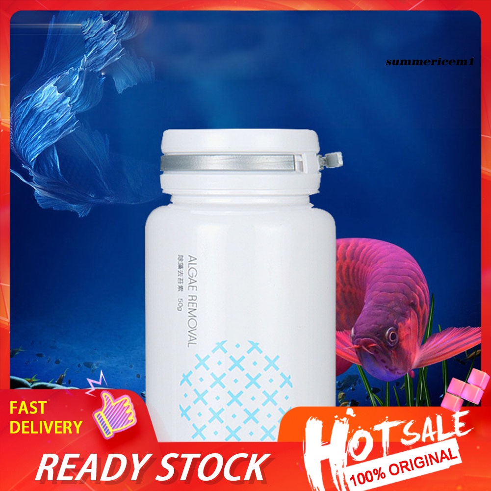 【Ready Stock】50g Granular Algae Repellent Agent Aquarium Water Tank Moss Removal Algaecide