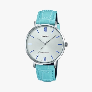 [ประกันร้าน] CASIO นาฬิกาข้อมือผู้หญิง รุ่น LTP-VT01L-7B3UDF-S Standard Silver Dial Blue