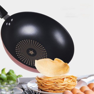 [ 99SITEWIDE150 ลด10% ไม่มีขั่นต่ำ ]กระทะ NONSTICK กะทะ ขนาด 32 CM. ใช้กับเตาแม่เหล็กไฟฟ้าได้​ ด้ามจับคละสีคละแบบ 241364