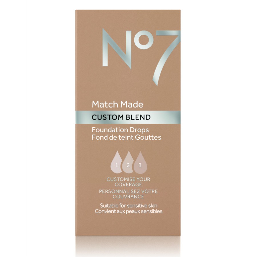 No7 Match Made CUSTOM BLEND Foundation Drops 3 เฉด Calico, Warm Ivory