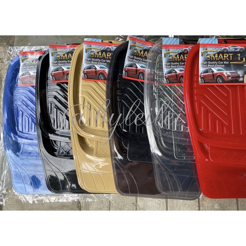 ปูพื้นรถยนต์ ฟรีไซร้ถาดยางปูพื้นpvc 5ชิ้นชุด PVC CARMAT