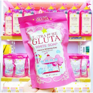 สบู่กลูต้า Gluta white soap  สูตรเข้มข้น เน้นกระจ่างใสขนาด80g