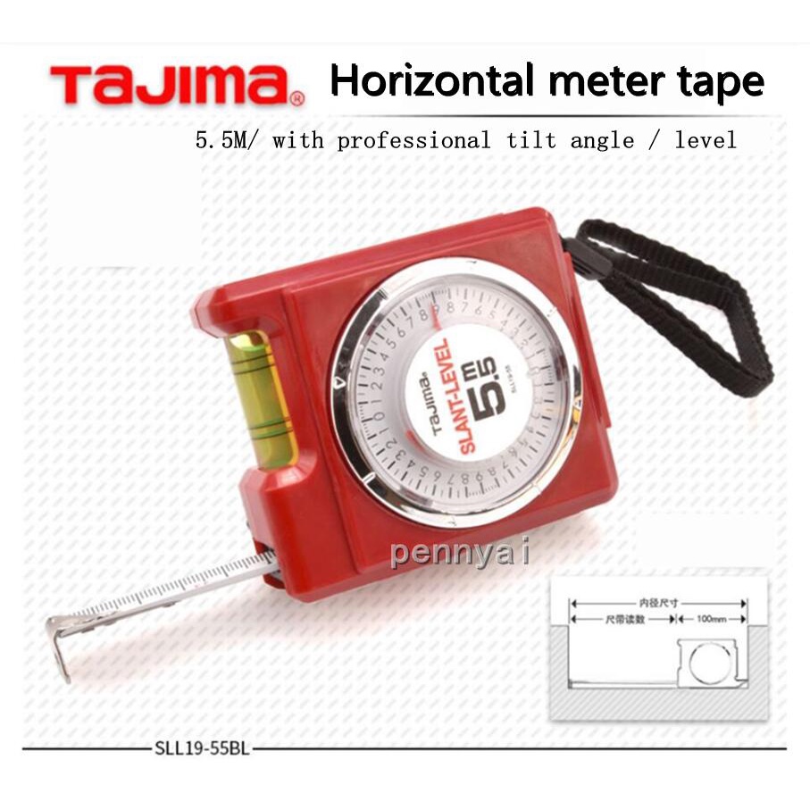 TAJIMA multifunction tape measure 5.5M with horizontal scale function