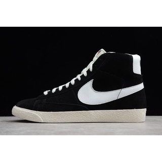 ♂☄Nike Blazer Mid Suede Vintage สีดำ/ขาว 538282-040