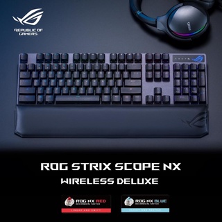 🛒✨ASUS ROG STRIX SCOPE NX WIRELESS DELUXE (BLACK) แป้นพิมพ์ EN/TH [NEW!! 2023] รับประกันศูนย์ไทย 2 ปี