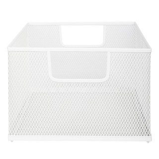 ตะกร้าใส่ของ KECH Mesh 24x23x15.5ซม. สีขาว ตะกร้าใส่ของในครัว MESH BASKET KECH 24X23X15.5CM WHITE