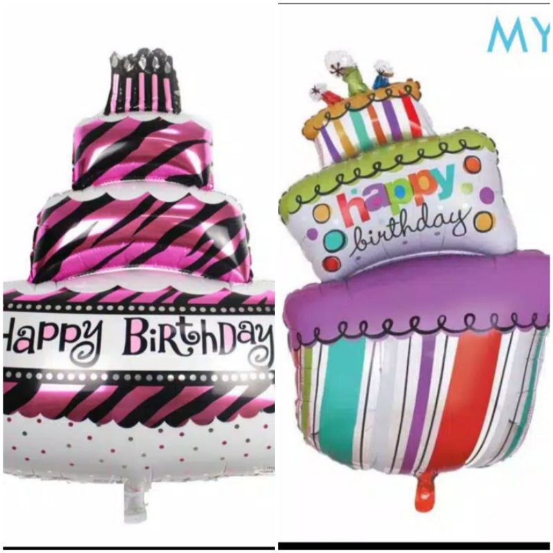 ลูกโป่งฟอยล์สุขสันต์วันเกิด | HBD CAKE JUMBO ลูกโป่งฟอยล์ | ลูกโป่ง HBD เค้กจัมโบ้