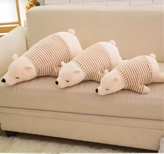 ตุ๊กตาหมีขี้เซา ตุ๊กตาหมีขั้วโลก ถอดเสื้อได้ ขนาด 35,50,60,70 cm