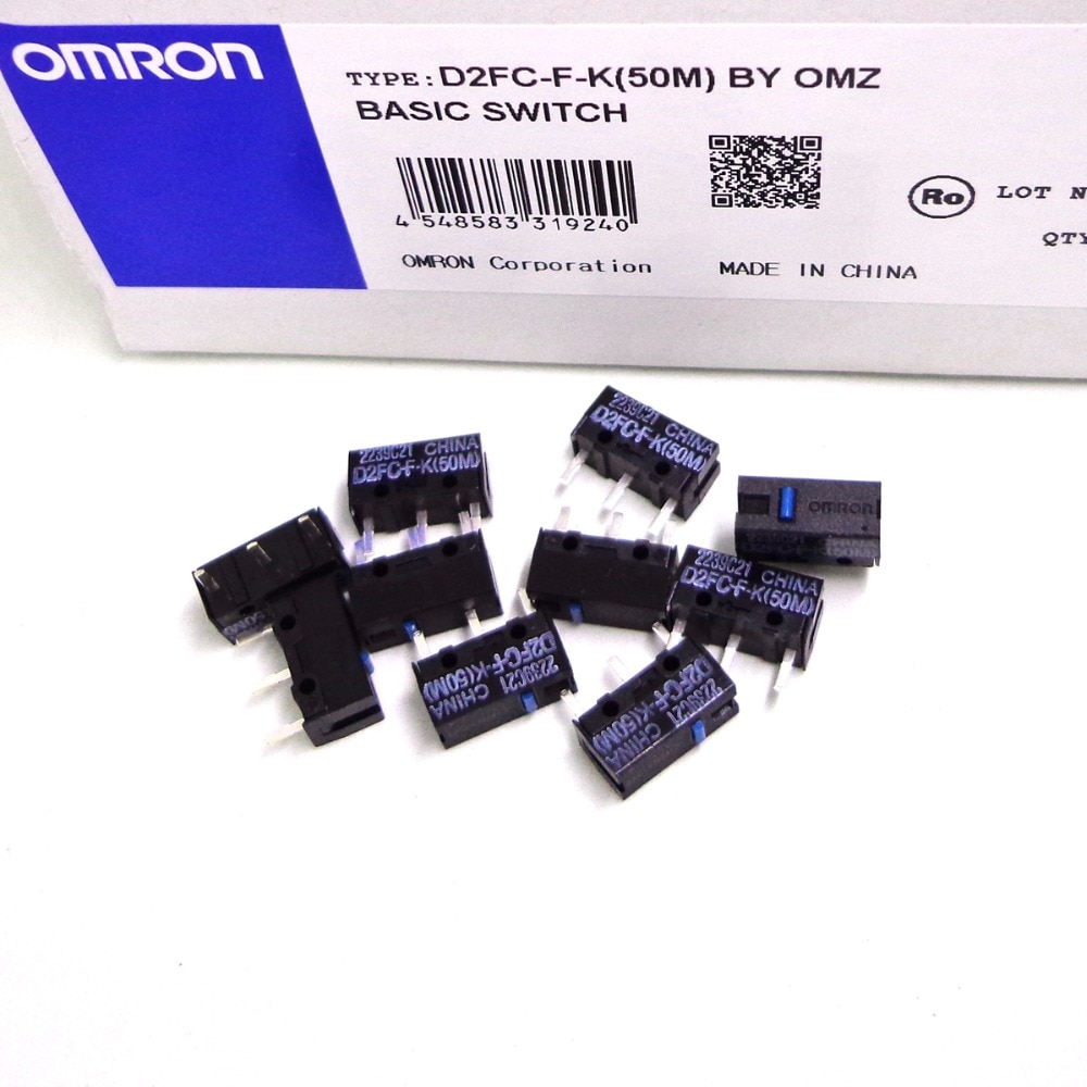 10PCS OMRON mouse micro switch D2FC-F-7N 10m 20m OF D2FC-F-K(50M) D2F D2F-F  D2F-L D2F-01 D2F-01L D2F-01FL D2F-01F-T D2F-F-3-7 | Shopee Thailand