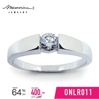 Memorine Jewelry แหวนเงินแท้ 925 ฝังเพชรสวิส (CZ) : ONLR011