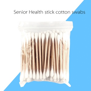 80PCs/Pack High Quality Cotton Swab Double Head Health Wood Makeup Brushes Cosmetics Ear Clean