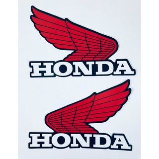 สติกเกอร์ Honda สติ๊กเกอร์ปีกHonda สีแดง Retro Classic สติ๊กเกอร์ PVC ปีกนก ฮอนด้า โลโก้ รถมอเตอร์ไซค์ ติดรถ แต่งรถ