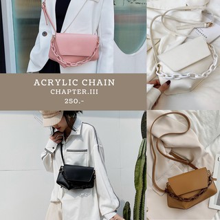 [พร้อมส่งในไทย💥] กระเป๋ารุ่น ACRYLIC CHAIN แถมฟรี ! สายสะพายไหล่ปรับระดับได้