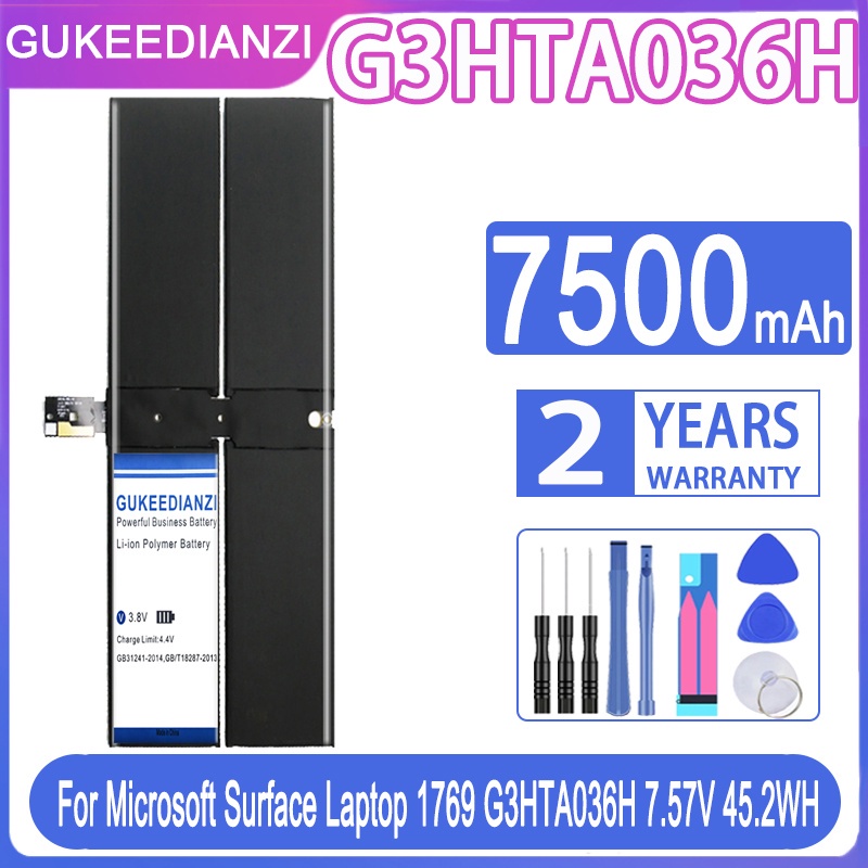 7500mAh GUKEEDIANZI Replacement Battery For Microsoft Surface Laptop 1769 G3HTA036H 7.57V Batteria +