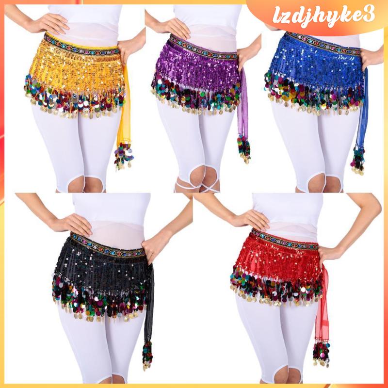 [lzdjhyke3] เครื่องแต่งกายเต้นรํา ผ้าพันคอ สะโพก ผ้าชีฟอง