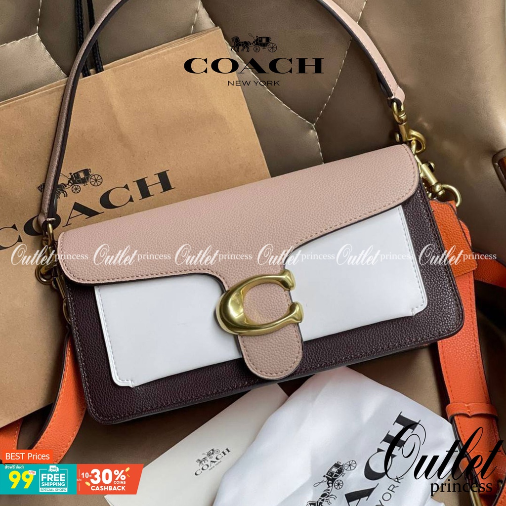 Coach Tabby Shoulder bag  Coach Colorblock Tabby Shoulder Bag 26 Taupe Ginger Multi/gold 76105