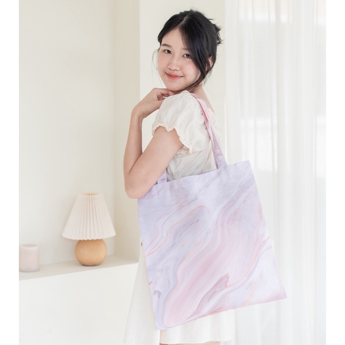 Vibes.brandd☁️〰️ Grand Marble tote bag 〰️☁️ กระเป๋าผ้าvibes  มีผ้า3แบบ